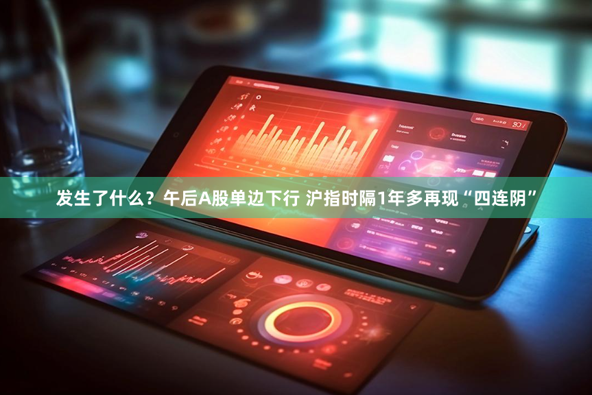 发生了什么？午后A股单边下行 沪指时隔1年多再现“四连阴”