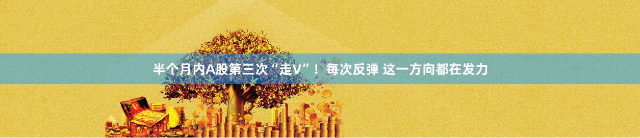 半个月内A股第三次“走V”！每次反弹 这一方向都在发力